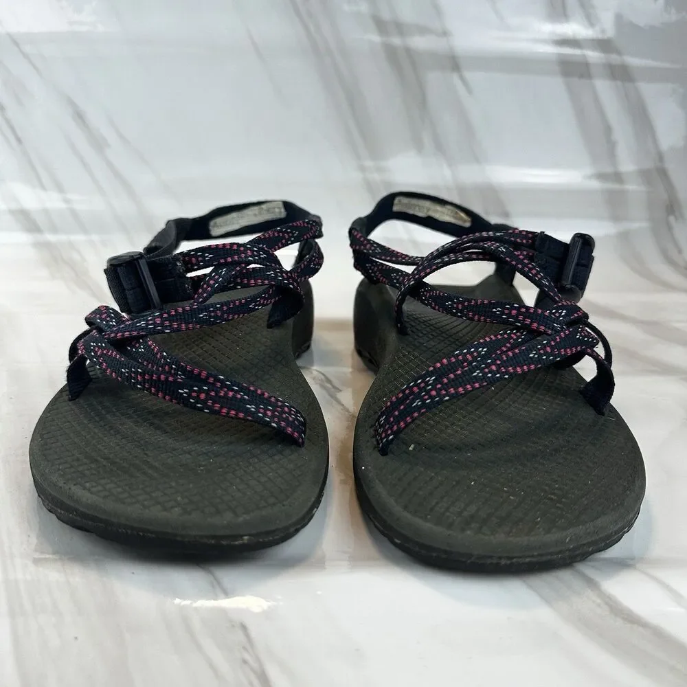 Chaco ZX2 Ecotread Dagger Berry & Navy Blue Athletic Strappy Sandal Women's Sz 8